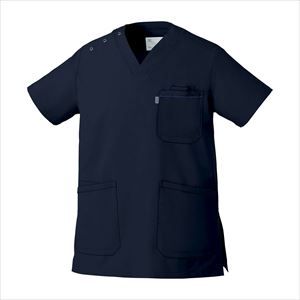 スクラブ（兼用） MZ-0018(LL) ダークネイビーLLダークネイビー【チトセ】(MZ-0018)(24-2926-04-11)【1単位】