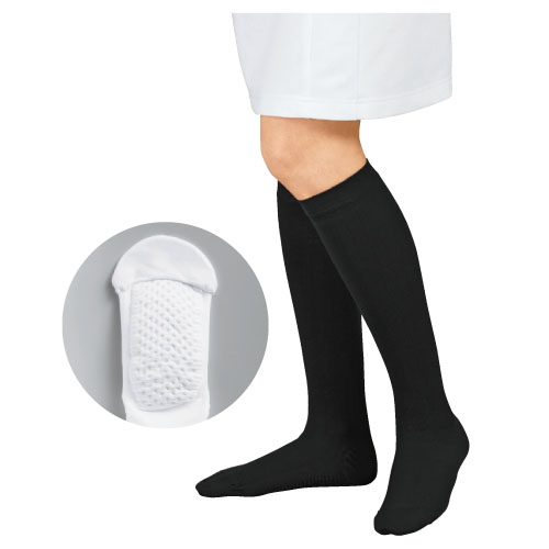 足裏ふんわりサポートハイソックス 22-25CM(ﾌﾞﾗｯｸ) ｱｼｳﾗﾌﾝﾜﾘｻﾎﾟｰﾄﾊｲｿｯｸｽ(24-2941-01)【大阪通販】[1足単位]