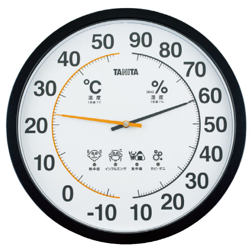 温湿度計 TT-554-BK(ﾌﾞﾗｯｸ) ｵﾝｼﾂﾄﾞｹｲ(24-2964-00)【タニタ】[1個単位]