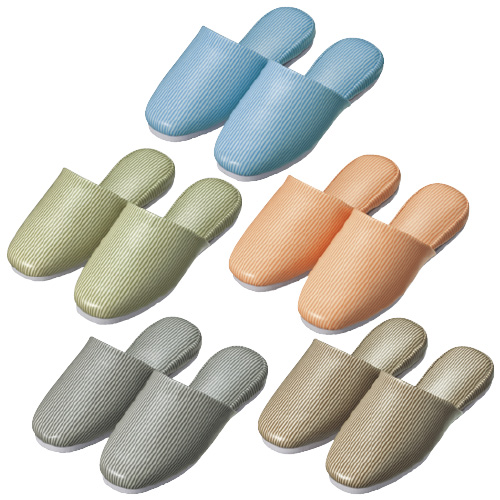 日紅商事 スリッパ（ストライプ）子供用 ｽﾘｯﾊﾟ(ｽﾄﾗｲﾌﾟ)ｺﾄﾞﾓﾖｳ NA1001(20ｿｸｲﾘ) ブラウン(24-3026-01-02)【1梱単位】