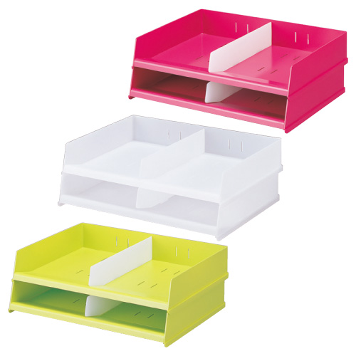 フリーサイズレタートレー（Ａ４） ﾌﾘｰｻｲｽﾞﾚﾀｰﾄﾚｰ(A4) A7312-6(ｷﾐﾄﾞﾘ)【1個単位】(24-3045-02)