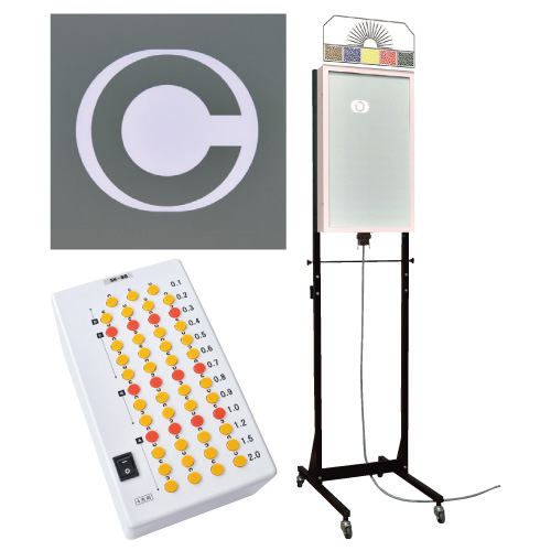 ＬＥＤ式視力検査器（スタンド式３ｍ用 SK-90A-3(8ﾎｳｺｳ) LEDｼｷｼﾘｮｸｹﾝｻｷｽﾀﾝﾄﾞｼｷ(24-3183-