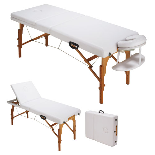 木製折りたたみ診察台（枕・肘掛け付） ﾓｸｾｲｵﾘﾀﾀﾐｼﾝｻﾂﾀﾞｲ SN-B003(W70XL183CM)【1台単位】(24-3188-00)