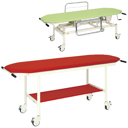 手動ライトストレッチャー１００ ｼｭﾄﾞｳﾗｲﾄｽﾄﾚｯﾁｬｰ100 TB-1199(60X190X48-86【1台単位】(24-3195-01) ビニルレザーグレー