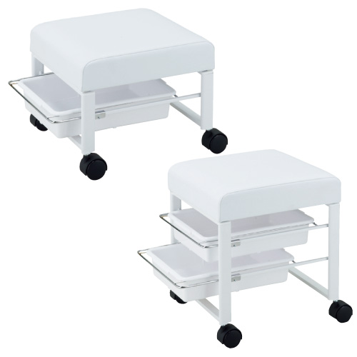 フットケアスツール（１段） 60611ﾌｯﾄｹｱｽﾂｰﾙ(1ﾀﾞﾝ)(24-3211-00)