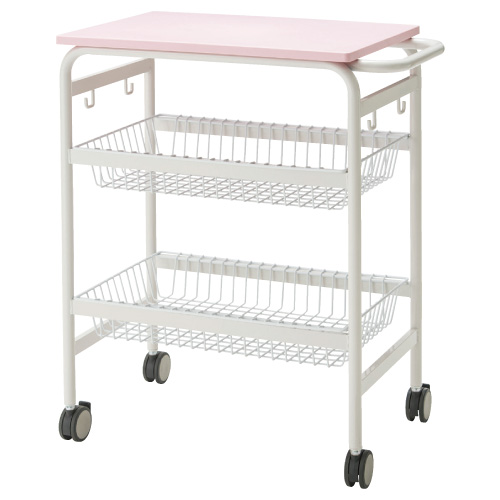 サプライカート TT-NS32M(ﾋﾟﾝｸ) ｻﾌﾟﾗｲｶｰﾄ(24-3369-01)【ノーリツイス】[1台単位](松吉医科器械