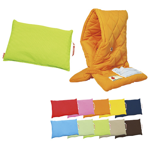 防災クッション（防災頭巾＋カバー） ﾎﾞｳｻｲｸｯｼｮﾝ(ｽﾞｷﾝ+ｶﾊﾞｰ ビビッドレッド(24-3946-00-01)【ファシル】[1個単位]