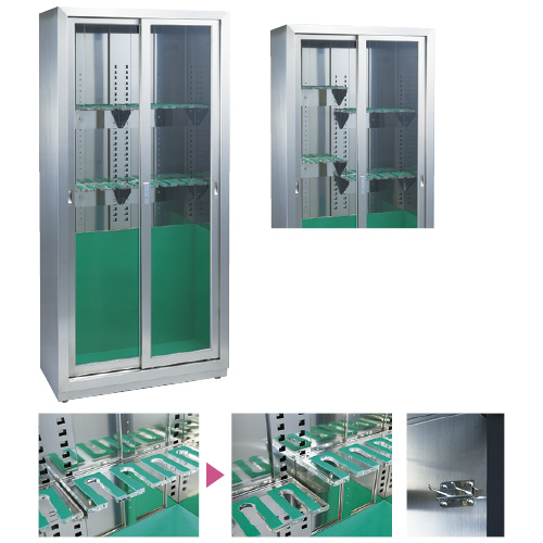 ファイバースコープ保管庫(架台可動式 FS-108HT(8ホンガケ) ファイバースコープホカンコ(カドウ(24-4001 ファイバースコープ保管庫(架台可動式 FS-108HT(8ホンガケ) ファイバースコープホカンコ(カドウ(24-4001