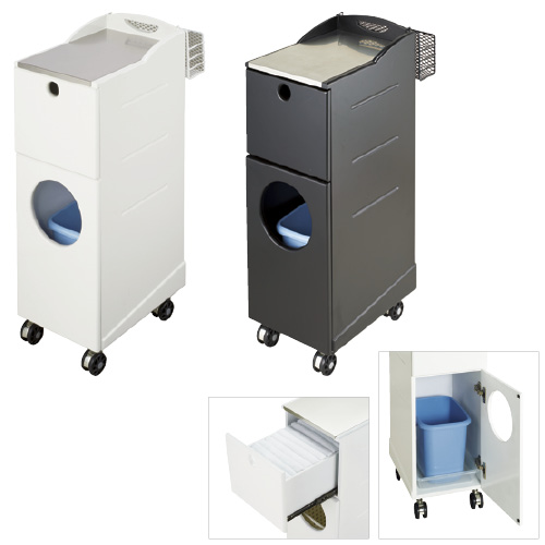 水回り作業補助ワゴン 001(ﾌﾞﾗｯｸ) ﾐｽﾞﾏﾜﾘｻｷﾞｮｳﾎｼﾞｮﾜｺﾞﾝ(24-4230-01)【西村製作所】[1台単位]