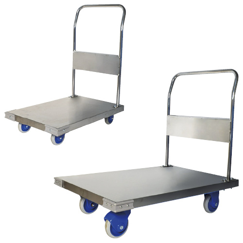 静音ステンレス台車（ハンドル固定式） ｾｲｵﾝｽﾃﾝﾚｽﾀﾞｲｼｬ SUS-302GS【1台単位】(24-4233-01)