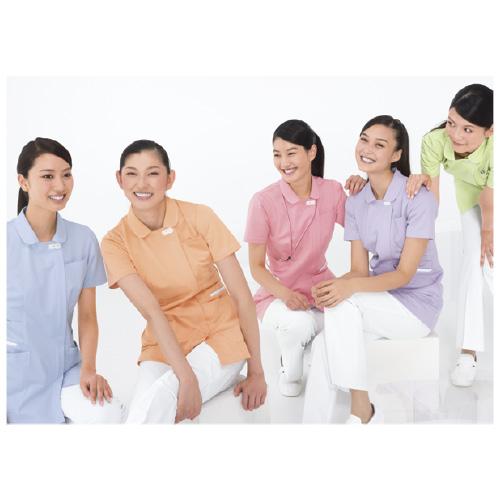 ナガイレーベン 女子上衣 ｼﾞｮｼｼﾞｮｳｲ LX-4012(L) ピンク(24-4240-02-05)【1枚単位】