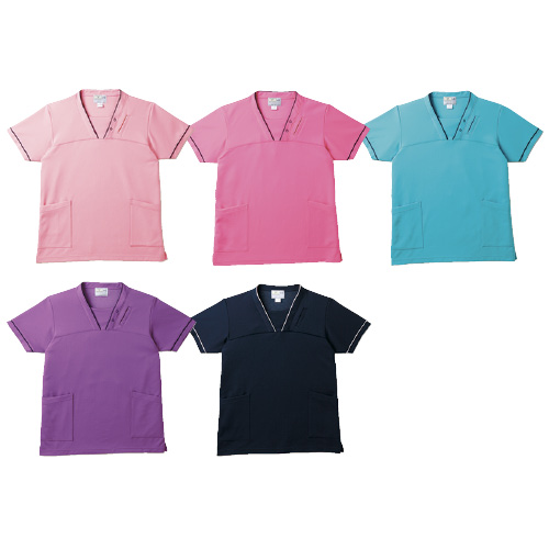 キラクケアスクラブ（男女兼用） CR152-45(ﾀｰｺｲｽﾞﾌﾞﾙｰ) ｹｱｽｸﾗﾌﾞ(ﾀﾞﾝｼﾞｮｹﾝﾖｳ) ＬＬ(24-4258-02-05)【トンボ】[1枚単位]