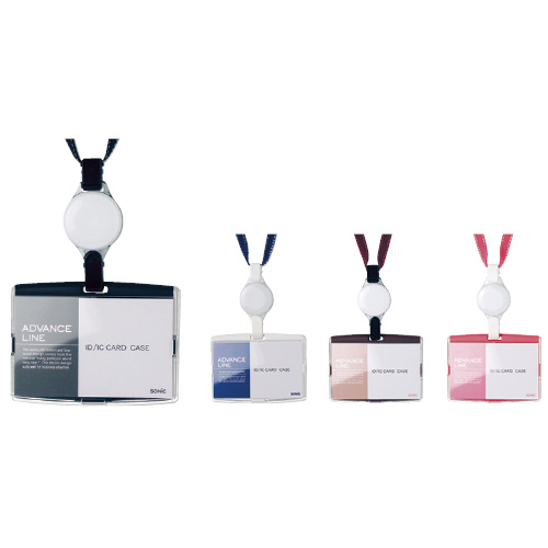 吊り下げ名札(リール式) ツリサゲシキナフダ(リールシキ) AL-894-BR(ブラウン)【1個単位】(24-4268-02)