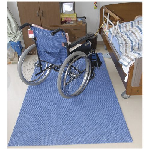 テクノ月星 ベッドサイド衝撃緩和マット ﾍﾞｯﾄﾞｻｲﾄﾞｼｮｳｹﾞｷｶﾝﾜ BOC-07 ライトブルー(24-4292-00-02)【1枚単位】