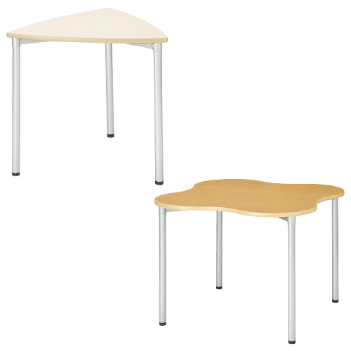 ナーステーブル(変形型) ナーステーブル(ヘンケイガタ) PCC-1090Q(100X90X90)【1台単位】(24-4299-00) 木目