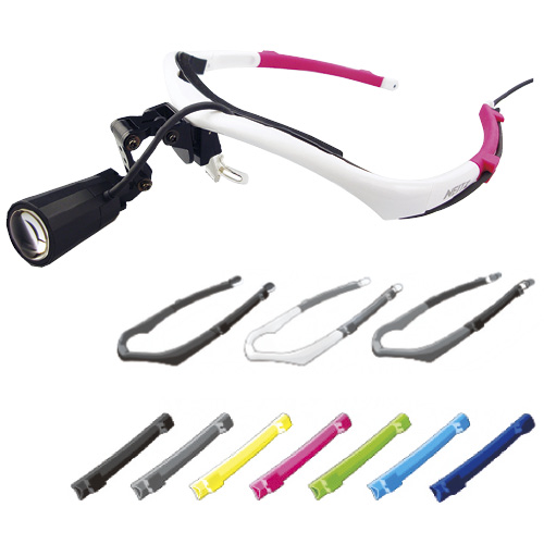 ＬＥＤライトスポットイルミネータ NSI-X(ﾌﾚｰﾑ:ﾊﾟｰﾙﾎﾜｲﾄ) LEDﾗｲﾄｽﾎﾟｯﾄｲﾙﾐﾈｰﾀ 耳パッド：ネイビ