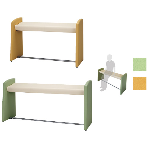 スタンドベンチ MBC-120-ST ｽﾀﾝﾄﾞﾍﾞﾝﾁ ライトグリーン(24-4600-00-01)【ノーリツイス】[1台単位]