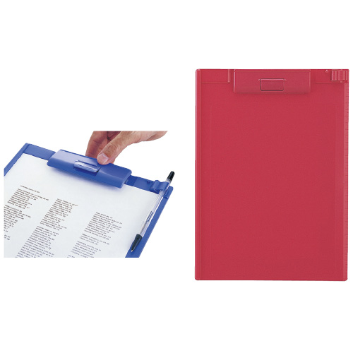 ＬＩＨＩＴＬＡＢ． クリップボード（Ａ４）タテ ｸﾘｯﾌﾟﾎﾞｰﾄﾞ(A4)ﾀﾃ A-977U-3(ｱｶ)【1枚単位】(24-4634-00)