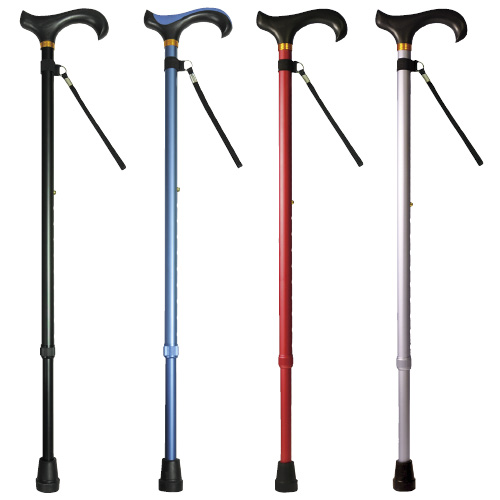 ランディステッキ（伸縮タイプ） BR02-RD(ﾚｯﾄﾞ) ﾗﾝﾃﾞｨｽﾃｯｷ(ｼﾝｼｭｸﾀｲﾌﾟ)(24-4884-02)【バイオ・インターナショナル】[1本単位]