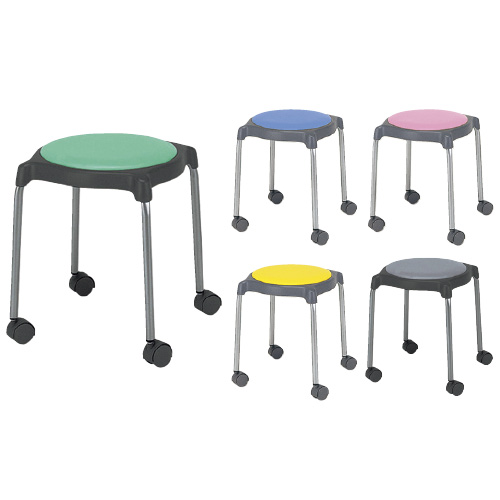 丸椅子 CUPPO-CC ﾏﾙｲｽ ピンク(24-4969-00-02)【ニシキ工業】[1台単位]