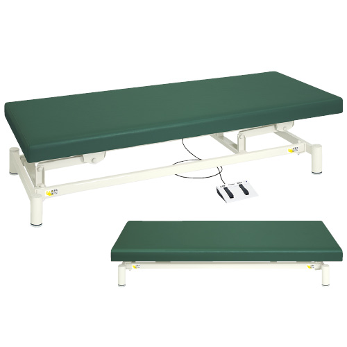 電動診察台（低床タイプ） TB-1151(60X190X35-73 ﾃﾞﾝﾄﾞｳｼﾝｻﾂﾀﾞｲ(ﾃｲｼｮｳ) ビニルレザー抹茶(