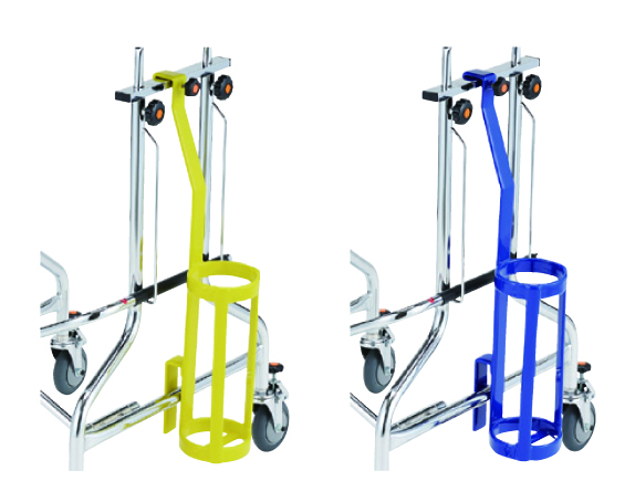 歩行器アルコー用ボンベ架100598(ﾌﾞﾙｰ) ﾎｺｳｷｱﾙｺｰﾖｳﾎﾞﾝﾍﾞｶ(星光医療器製作所)(24-5171-11)【