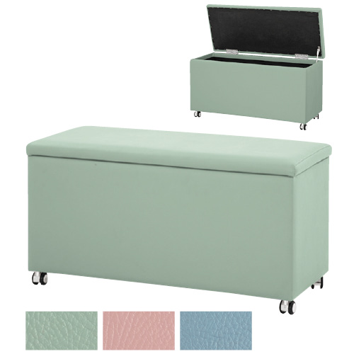 収納スツール（キャスター付） NR-1BOX-K/PK(ﾋﾟﾝｸ) ｼｭｳﾉｳｽﾂｰﾙ(ｷｬｽﾀｰﾂｷ)(24-5225-01)【ノーリツイス】[1台単位]