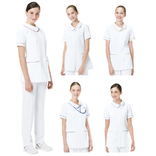 ナガイレーベン 女子チュニック ｼﾞｮｼﾁｭﾆｯｸ HOS-4902(M)【1枚単位】(24-5262-01) Ｔピンク