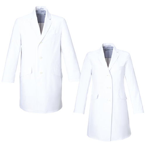 ドクターコート（女性用） MZ-0023(ﾎﾜｲﾄ) ﾄﾞｸﾀｰｺｰﾄ(ｼﾞｮｾｲﾖｳ) Ｓ(24-5276-00-01)【チトセ】[1枚単位]