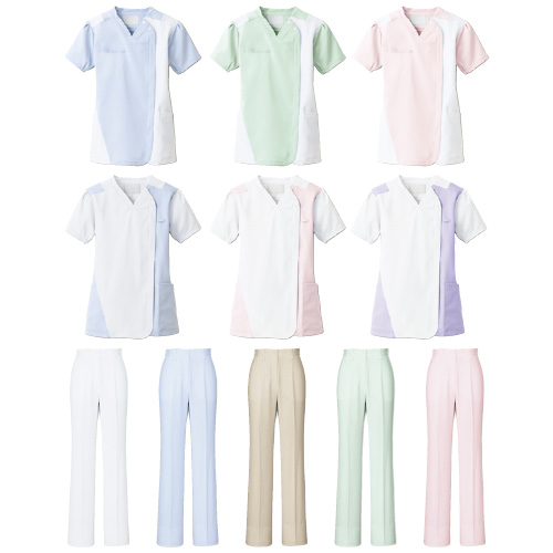 レディスシャーリングパンツ 862008-007(ｻｯｸｽ) ﾚﾃﾞｨｽｼｬｰﾘﾝｸﾞﾊﾟﾝﾂ Ｌ(24-5366-01-04)【アイトス】[1枚単位]