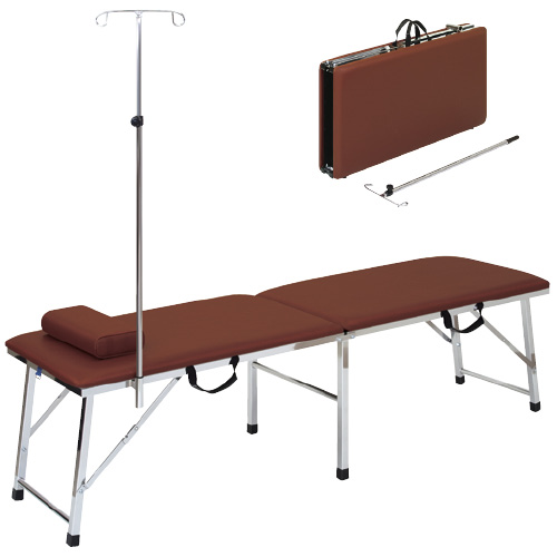 診察台（救急災害用） TB-983(50X180X60CM) ｼﾝｻﾂﾀﾞｲ(ｷｭｳｷｭｳｻｲｶﾞｲﾖ ビニルレザー黒(24-5400-02-03)【高田ベッド製作所】[1台単位]