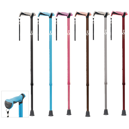 ヒューゴステッキ 104754(ｸﾞﾚｰ) ﾋｭｰｺﾞｽﾃｯｷ(24-5596-04)【竹虎】[1本単位]