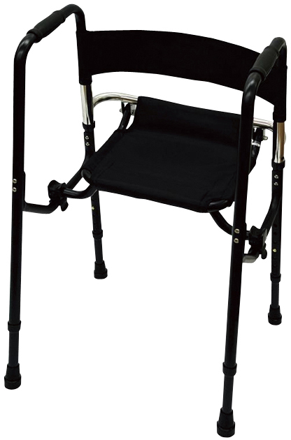 歩行器Ｒｅｃ０１（座面付）標準 REC01(ﾌﾞﾗｯｸ) ﾎｺｳｷREC01ﾋｮｳｼﾞｭﾝ(24-6234-00)[1台単位]