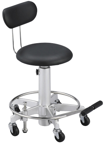 油圧昇降手術椅子（丸型背もたれ式） 08-366-00 ﾕｱﾂｼｮｳｺｳｼｷｼｭｼﾞｭﾂｲｽ(24-6321-00)【ミズホ】[