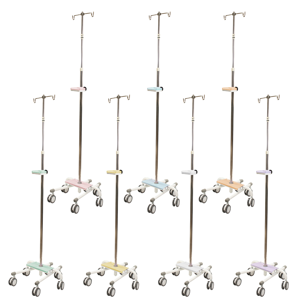点滴スタンド RTS-101SN-GN(ｸﾞﾘｰﾝ) ﾃﾝﾃｷｽﾀﾝﾄﾞ(24-6386-10)【ナカバヤシ】[1台単位](ナカ