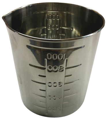 ステンレスビーカー（手なし） 110X128MM(1000CC) ｽﾃﾝﾚｽﾋﾞｰｶｰ(ﾃﾅｼ)(24-6446-00)[1個単