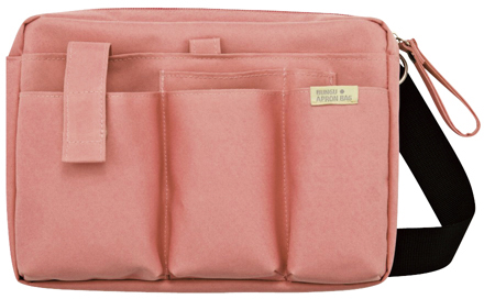 エプロンバッグ（マチ付） BE005PK(ﾋﾟﾝｸ) ｴﾌﾟﾛﾝﾊﾞｯｸﾞ(ﾏﾁﾂｷ)(24-6495-02)[1個単位](―)