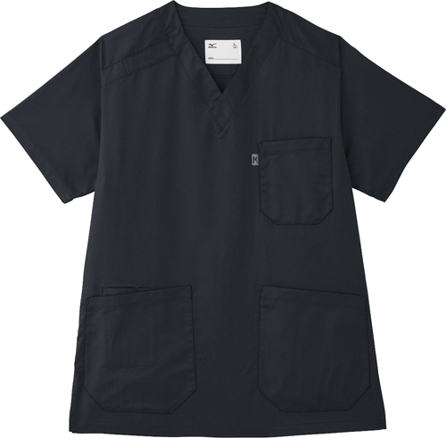 ストレッチスクラブ（男女兼用） MZ-0120-C10(ﾌﾞﾗｯｸ) ｽﾄﾚｯﾁｽｸﾗﾌﾞﾀﾞﾝｼﾞｮｹﾝﾖｳ Ｍ(24-6508-04-03)【チトセ】[1枚単位]