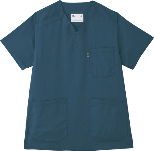 ストレッチスクラブ（男女兼用） MZ-0120-C32(ﾌﾞﾙｰｺｰﾗﾙ ｽﾄﾚｯﾁｽｸﾗﾌﾞﾀﾞﾝｼﾞｮｹﾝﾖｳ ４Ｌ(24-6508-09-07)【チトセ】[1枚単位]