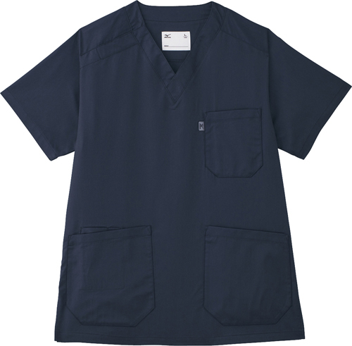 ストレッチスクラブ（男女兼用） MZ-0120-C50(ﾀﾞｰｸﾈｲﾋﾞ ｽﾄﾚｯﾁｽｸﾗﾌﾞﾀﾞﾝｼﾞｮｹﾝﾖｳ Ｌ(24-6508-12-04)【チトセ】[1枚単位]