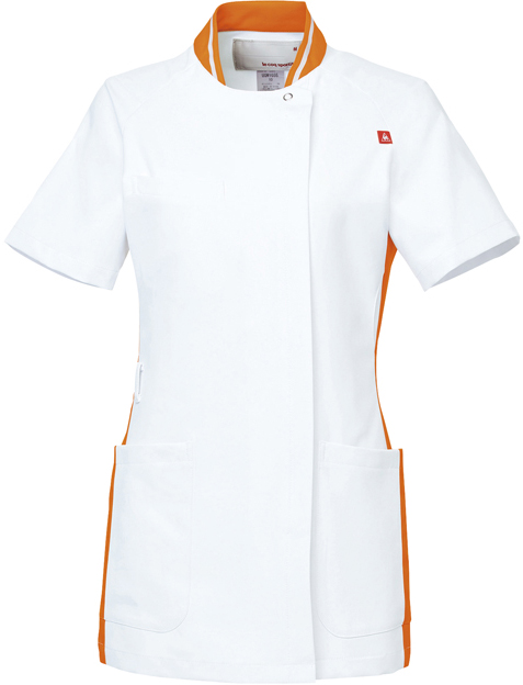 ルコックレディスジャケット UQW1035-10(ﾎﾜｲﾄXｵﾚﾝｼ ﾙｺｯｸﾚﾃﾞｨｽｼﾞｬｹｯﾄ Ｍ(24-6510-01-02)【明石スクールユニフォームC】[1枚単位]