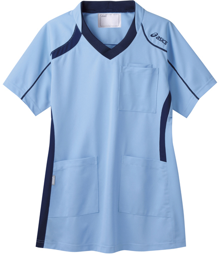 アシックスジャケット（男女兼用） CHM301(ﾍﾟｰﾙﾌﾞﾙｰXﾈｲﾋﾞ ｱｼｯｸｽｼﾞｬｹｯﾄﾊﾝｿﾃﾞ Ｍ(24-6512