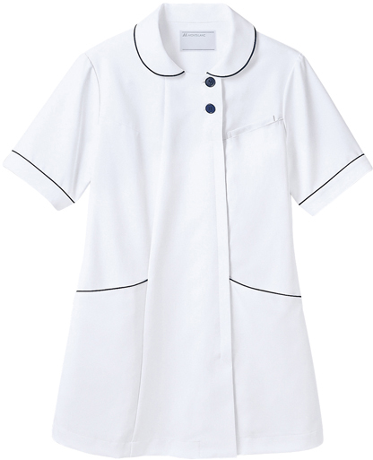 ナースジャケット 73-1968(ｼﾛXﾈｲﾋﾞｰ) ﾅｰｽｼﾞｬｹｯﾄ Ｓ(24-6513-05-01)【住商モンブラン】[1枚単位]