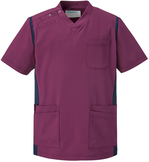 男女兼用スクラブ 971-45(ﾜｲﾝXﾈｲﾋﾞｰ) ﾀﾞﾝｼﾞｮｹﾝﾖｳｽｸﾗﾌﾞ ４Ｌ(24-6529-01-07)【KAZEN】[1枚単位]