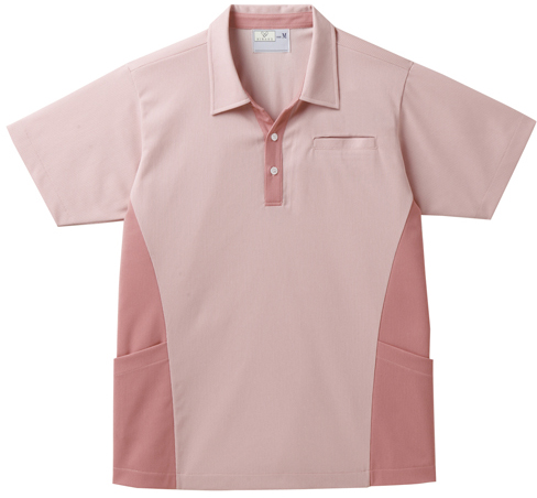 キラクニットシャツ（男女兼用） CR155-13(ﾛｰｽﾞﾋﾟﾝｸ) ｷﾗｸﾆｯﾄｼｬﾂ(ﾀﾞﾝｼﾞｮｹﾝﾖｳ Ｌ(24-6531-00-04)【トンボ】[1枚単位]