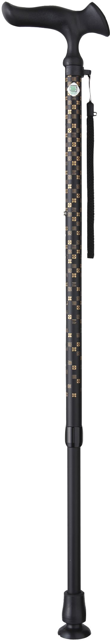 ステッキかるがもＥ伸縮 WB3791(ｲﾁﾏﾂｸﾛ) ｽﾃｯｷｶﾙｶﾞﾓEｼﾝｼｭｸ(24-6631-00)[1本単位](―)[