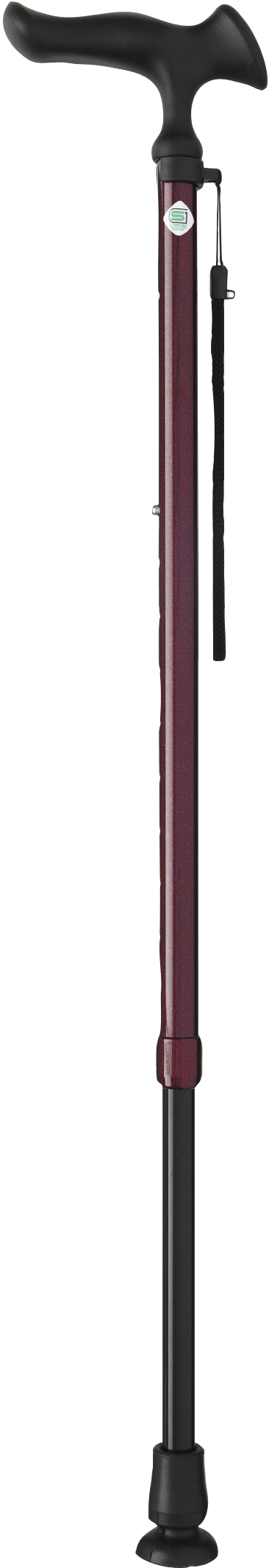 ステッキかるがもＥ伸縮 WB3738(ﾚｯﾄﾞ) ｽﾃｯｷｶﾙｶﾞﾓEｼﾝｼｭｸ(24-6631-02)[1本単位](―)[本]