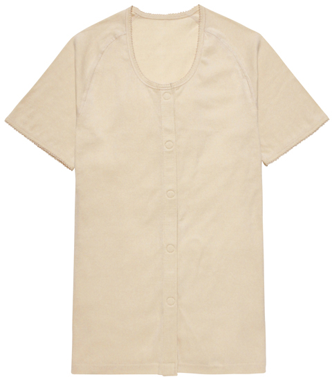 らくらく前開きワンタッチ肌着（婦人用 7505-2(M)ﾊﾝｿﾃﾞ ﾗｸﾗｸﾏｴﾋﾗｷﾜﾝﾀｯﾁﾊﾀﾞｷﾞﾌ(24-6677-0