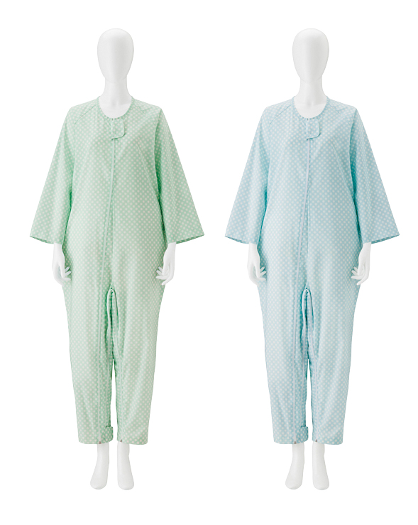 竹虎介護ねまき M ﾀｹﾄﾗｶｲｺﾞﾈﾏｷ ブルー(24-6680-00-02)[1枚単位](―)[枚]