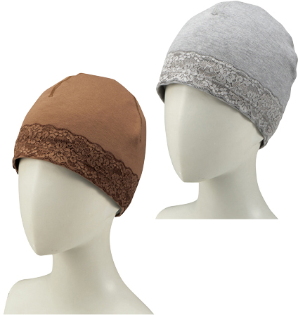 おしゃれキャップⅡ（レース付） 8813(M/54-58CM) ｵｼｬﾚｷｬｯﾌﾟ2(ﾚｰｽﾂｷ) ブラウン(24-6688-00-01)【日本エンゼル】[1個単位]